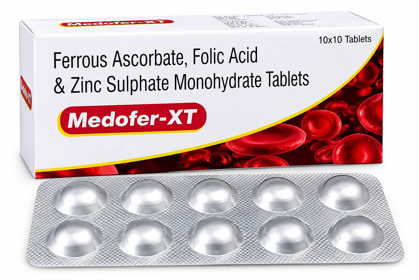MEDOFER-XT by Medomex Pharma — Ferrous Ascorbate + Folic Acid + Zinc Sulphate Monohydrate